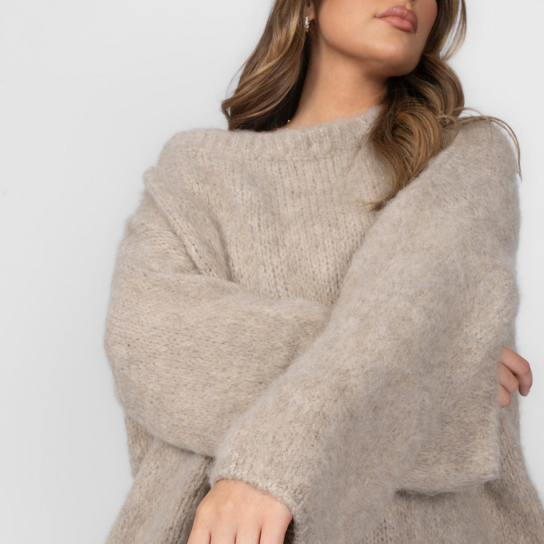 Isla | Slouchy Off-Shoulder Luxe Knit