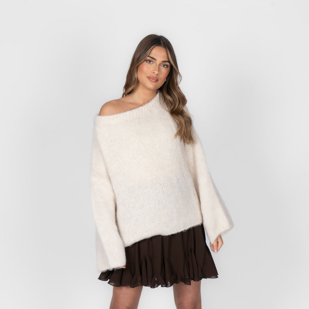 Isla | Slouchy Off-Shoulder Luxe Knit