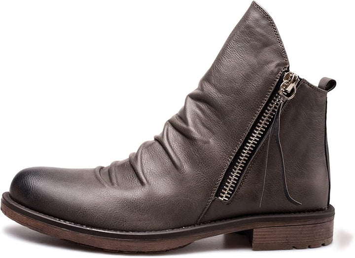 The Daniel Artisan | Men’s Brown Leather Zip Boots
