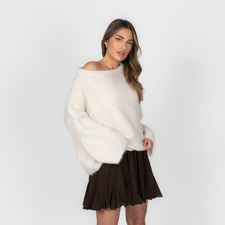 Isla | Slouchy Off-Shoulder Luxe Knit