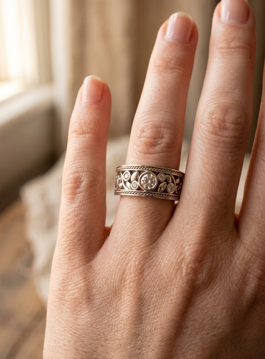 Silver Ornament Ring