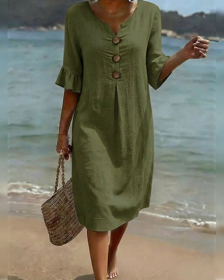 Cleo | Button-Down Cotton Dress