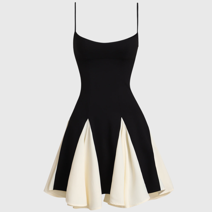 Florence | Monochrome Contrast A-Line Mini Dress