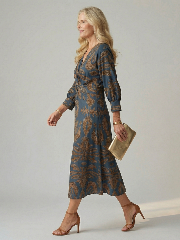 Rune | Natural Wrap Midi Dress