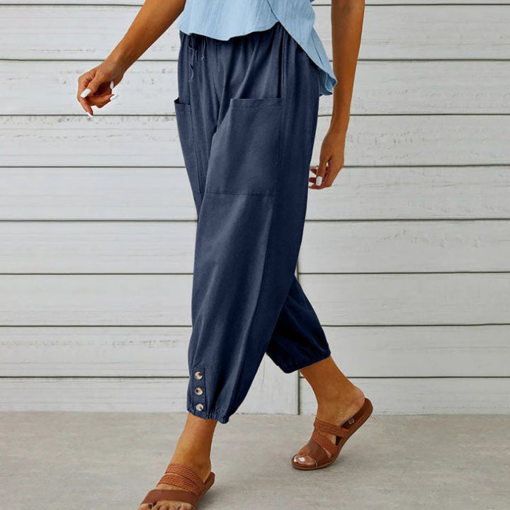 Somerset | Wide-Leg Cotton Trousers