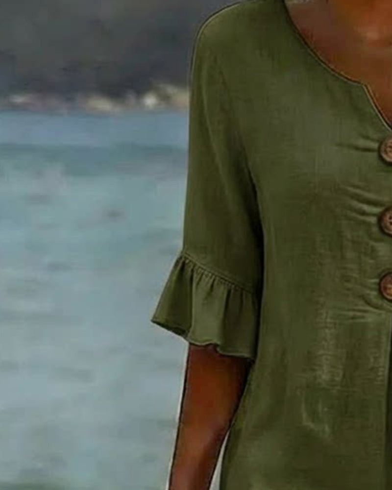 Cleo | Button-Down Cotton Dress