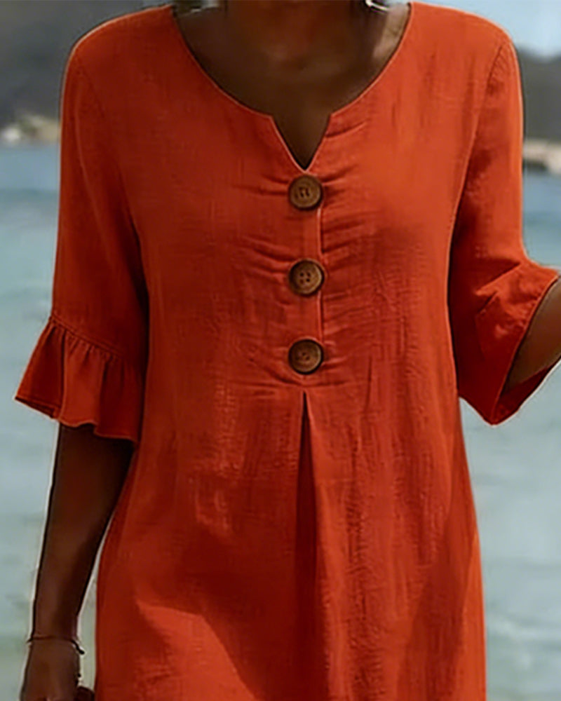 Cleo | Button-Down Cotton Dress