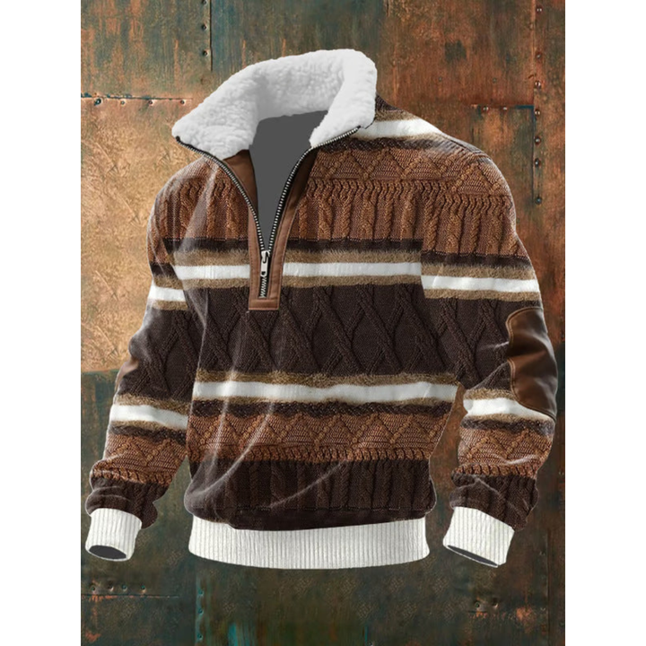 The Ibrahima Heritage | Men’s Fleece-Lined Quarter-Zip Sweater