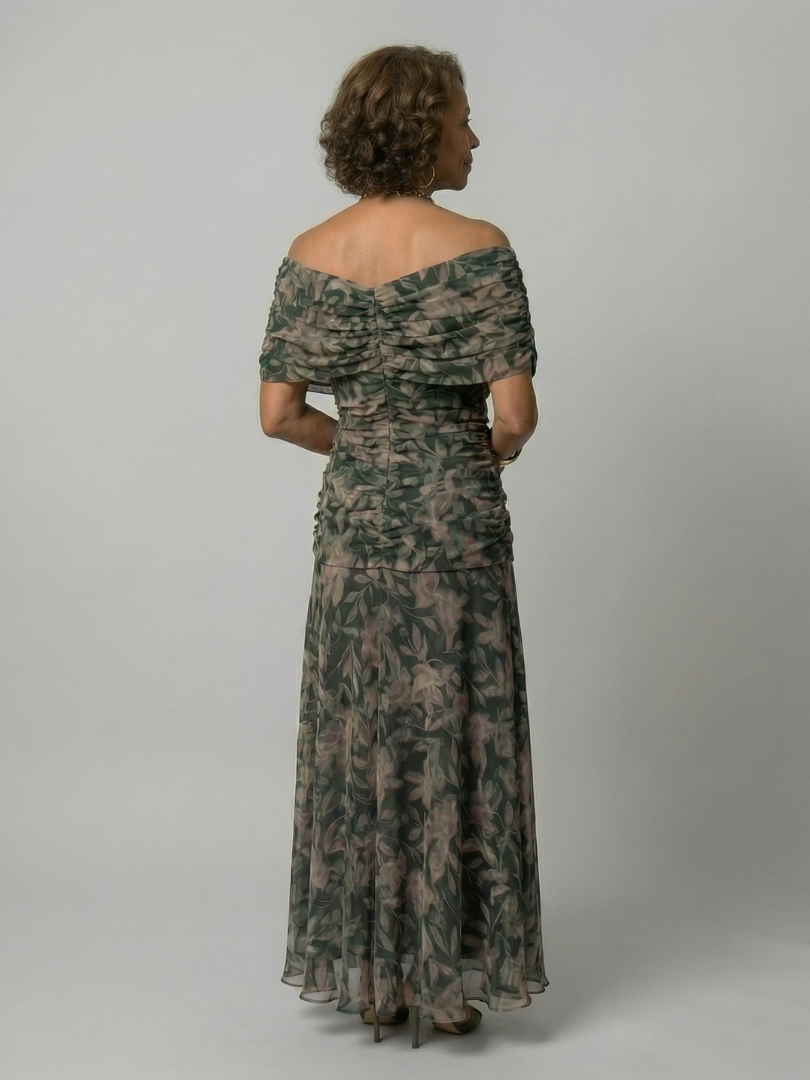 Vivienne | Off Shoulder Flow Midi Dress
