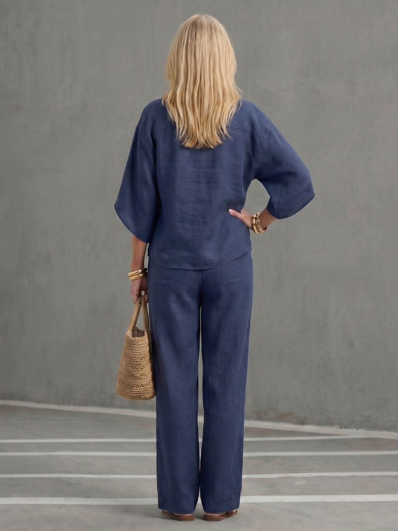 Ality | Button Front Relaxed Tunic Trouser Set