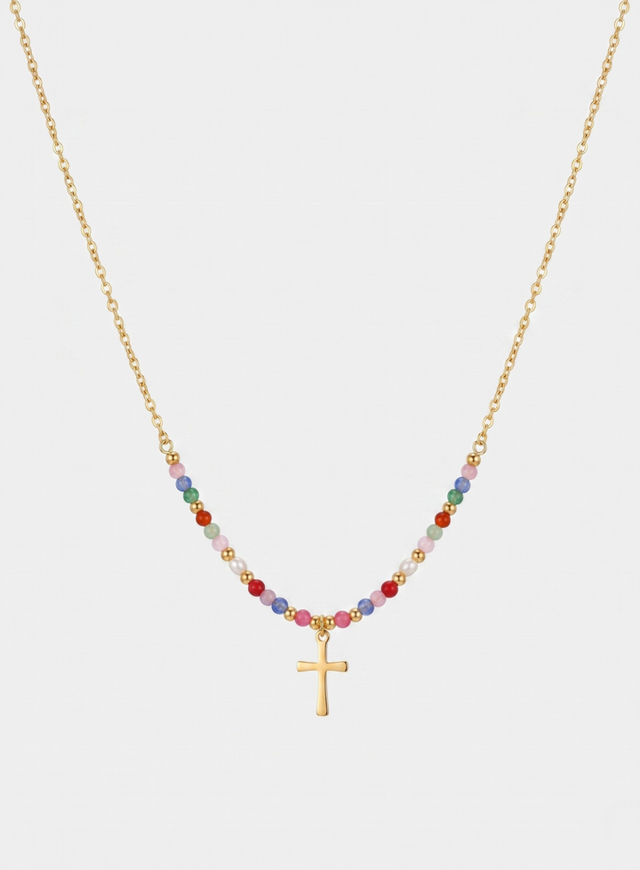 Colourful Cross Necklace