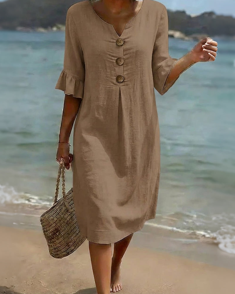 Cleo | Button-Down Cotton Dress