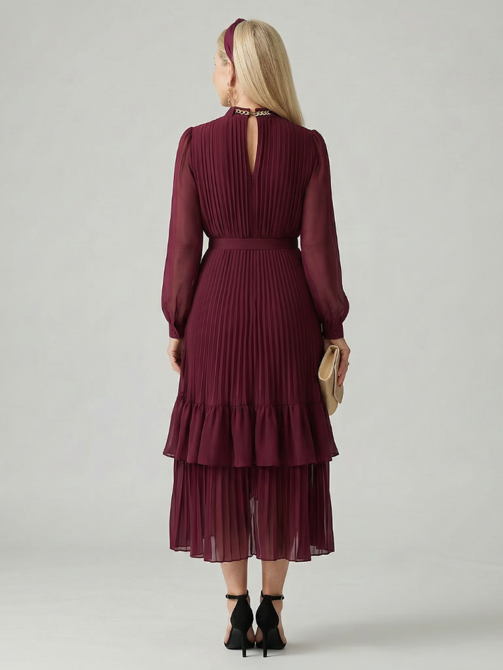 Azis | Fluid Drape Midi Dress