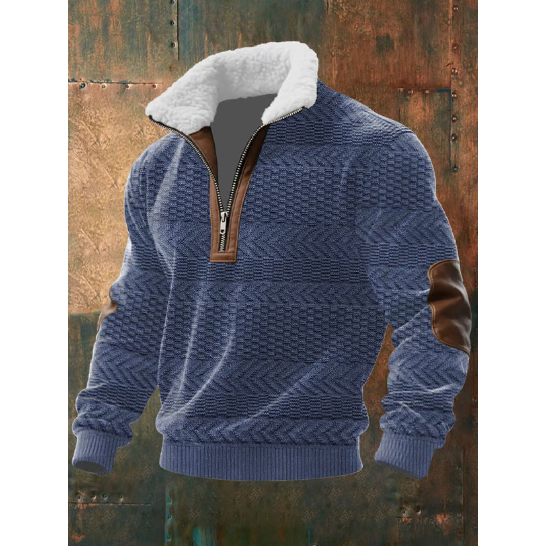 The Ibrahima Heritage | Men’s Fleece-Lined Quarter-Zip Sweater