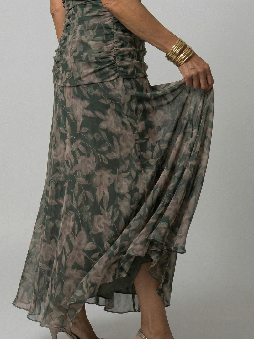 Vivienne | Off Shoulder Flow Midi Dress