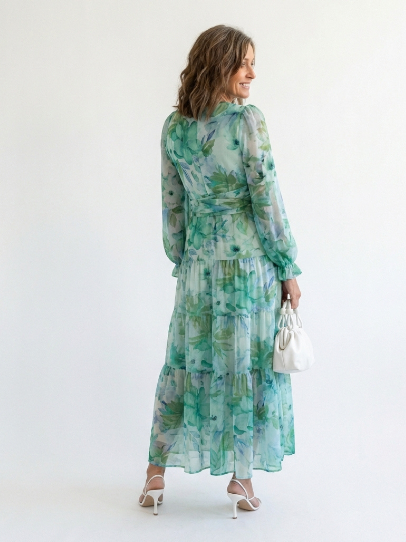 Elthea | Long Sleeve Floral Maxi Dress