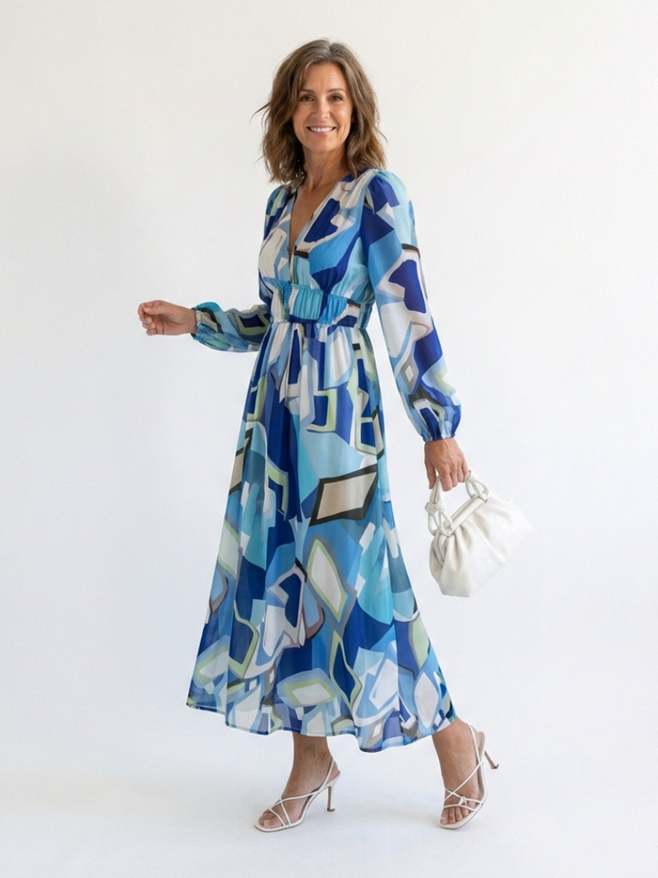 Elthea | Long Sleeve Floral Maxi Dress