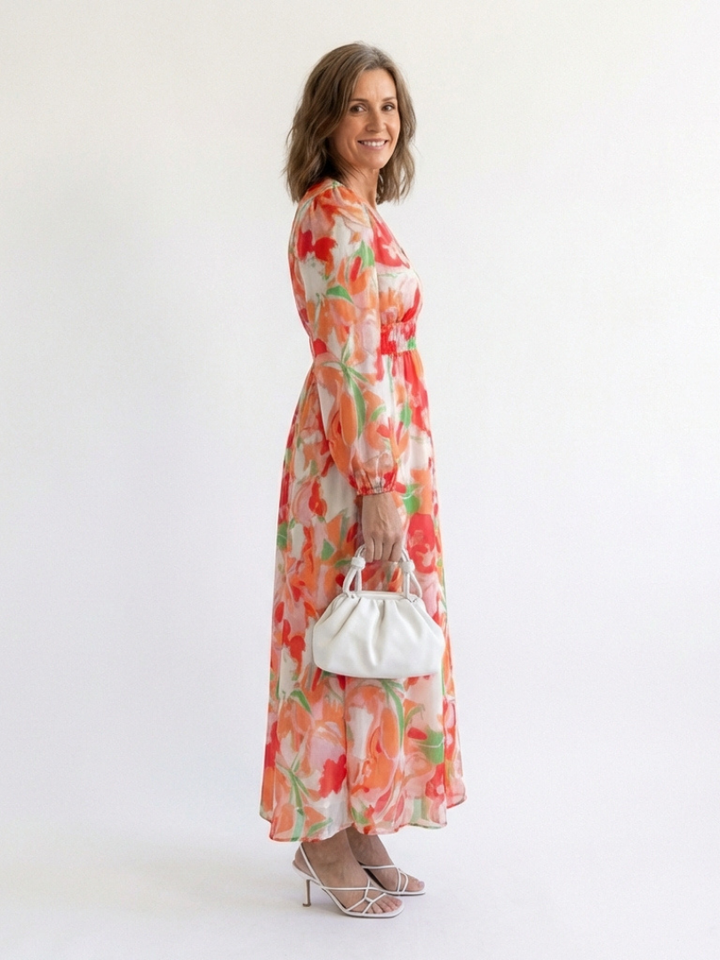 Elthea | Long Sleeve Floral Maxi Dress
