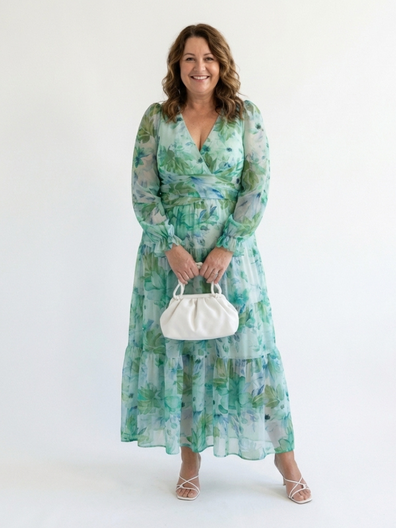 Elthea | Long Sleeve Floral Maxi Dress