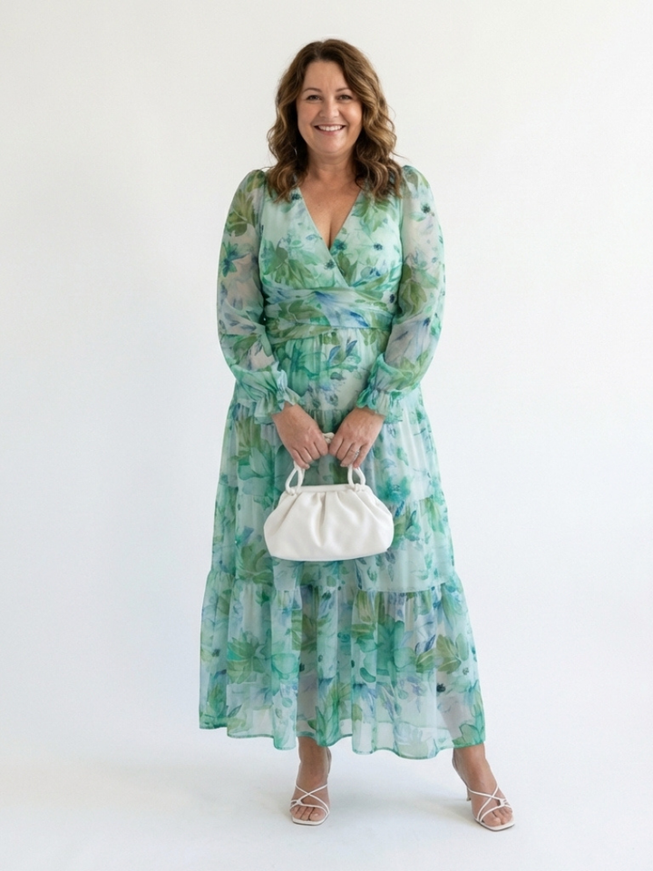 Elthea | Long Sleeve Floral Maxi Dress