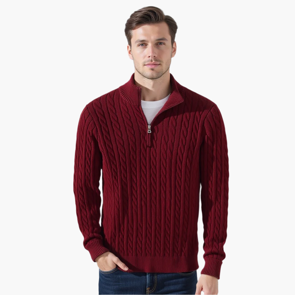 The Taebaek Heritage | Zipped Cable Sweater