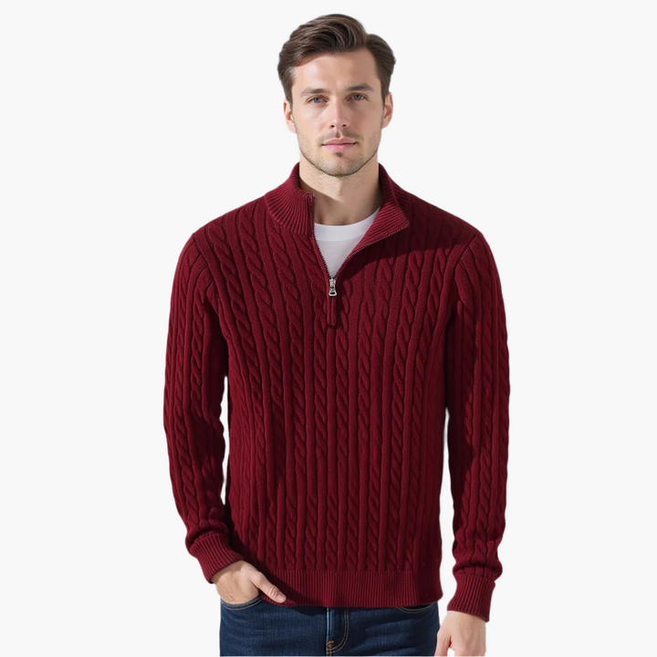 The Taebaek Heritage | Zipped Cable Sweater