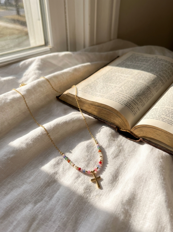 Colourful Cross Necklace