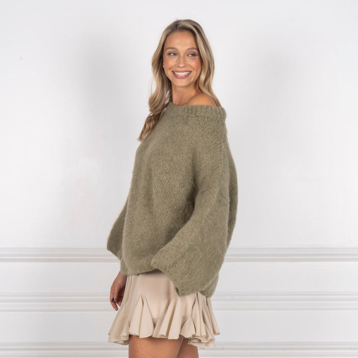 Isla | Slouchy Off-Shoulder Luxe Knit