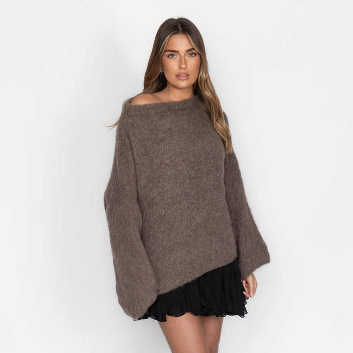 Isla | Slouchy Off-Shoulder Luxe Knit