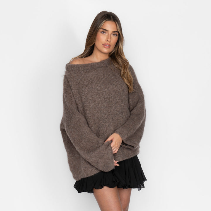 Isla | Slouchy Off-Shoulder Luxe Knit