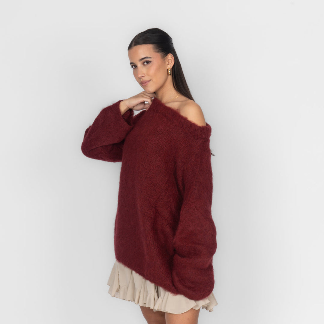 Isla | Slouchy Off-Shoulder Luxe Knit