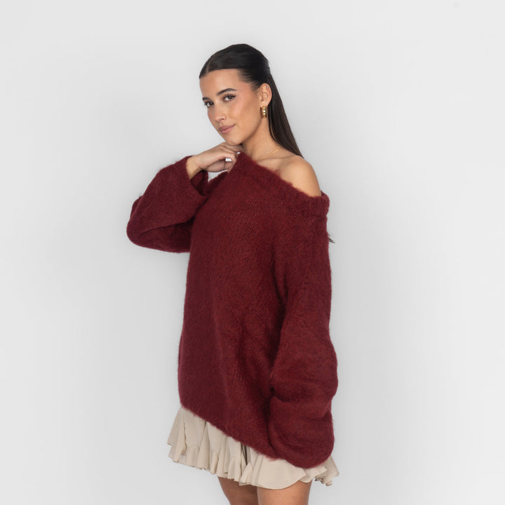 Isla | Slouchy Off-Shoulder Luxe Knit