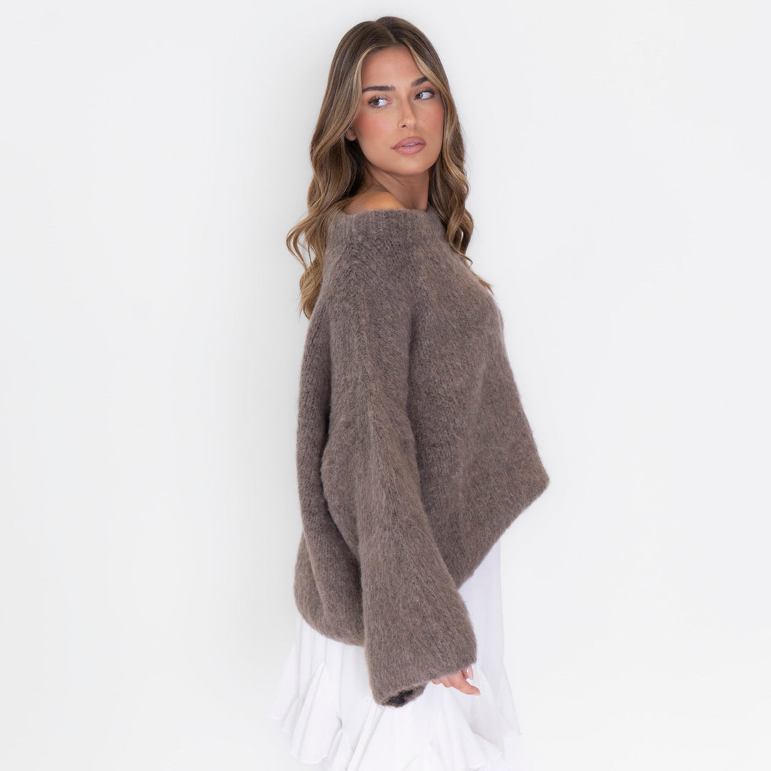 Isla | Slouchy Off-Shoulder Luxe Knit