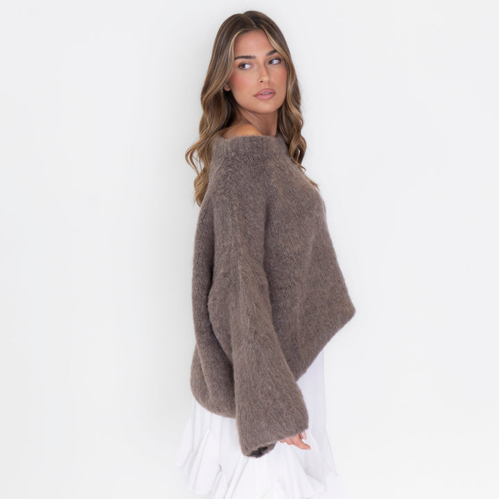 Isla | Slouchy Off-Shoulder Luxe Knit