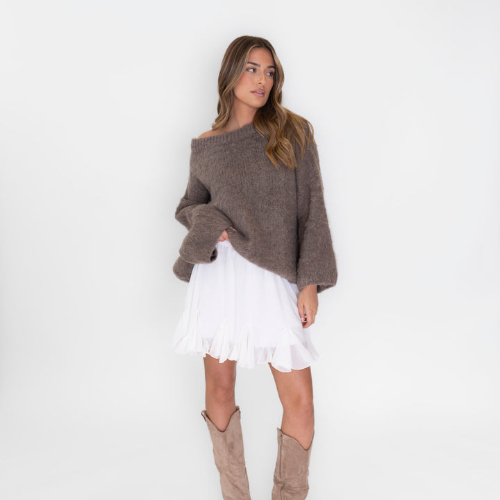 Isla | Slouchy Off-Shoulder Luxe Knit