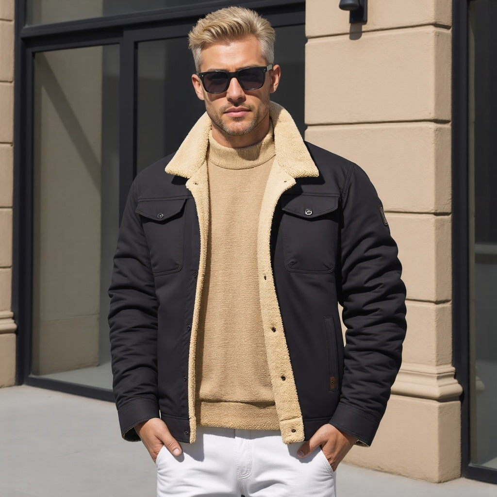 The Oliver Frontier | Men's Warm Sherpa-Lined Winter Jacket