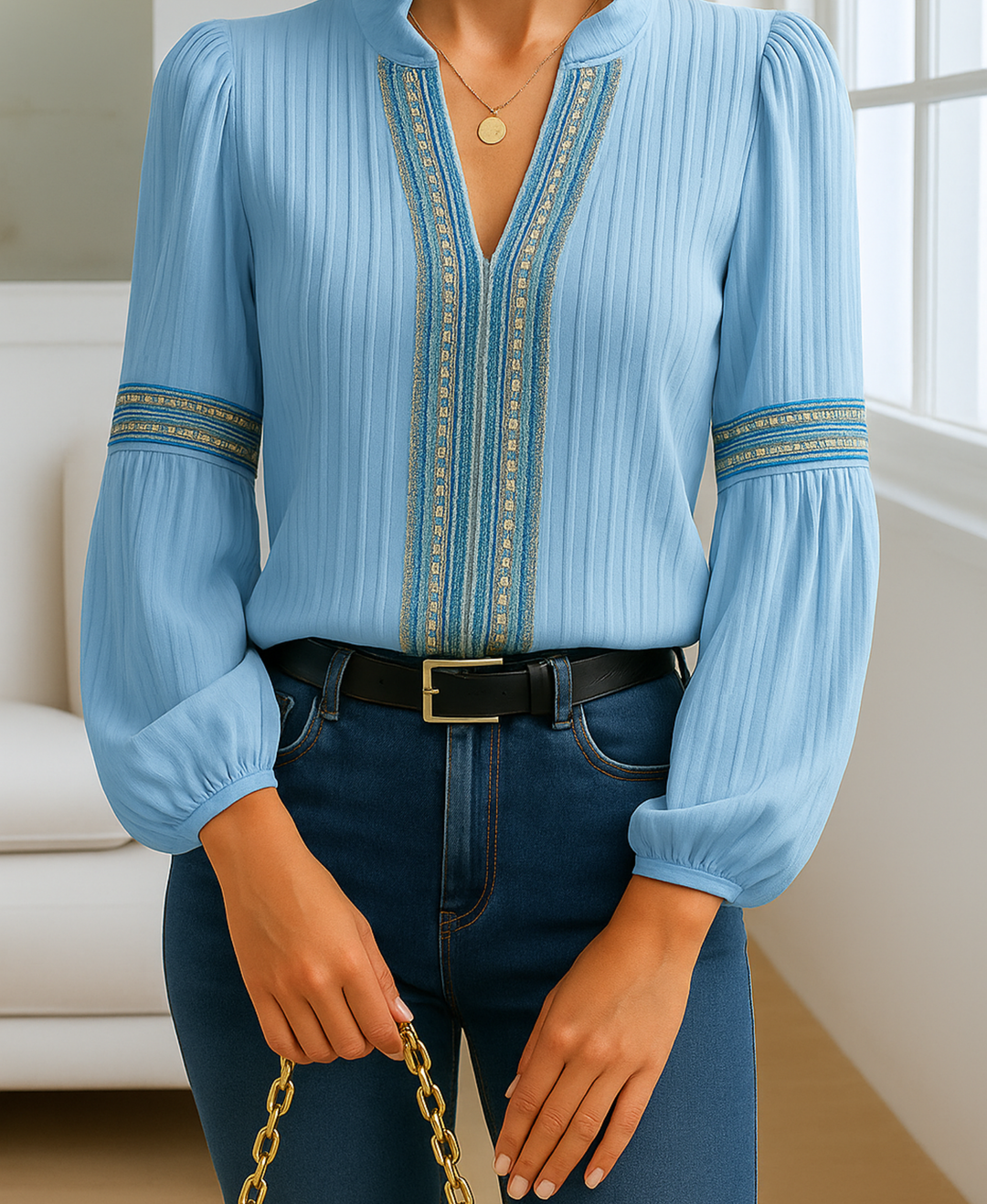 The Grace Vintage | Women’s V-Neck Blouse