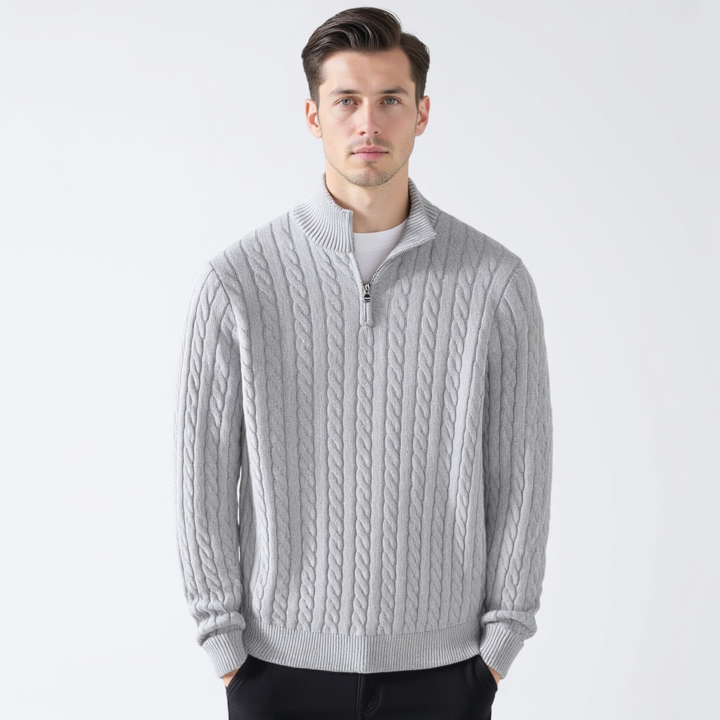 The Taebaek Heritage | Zipped Cable Sweater