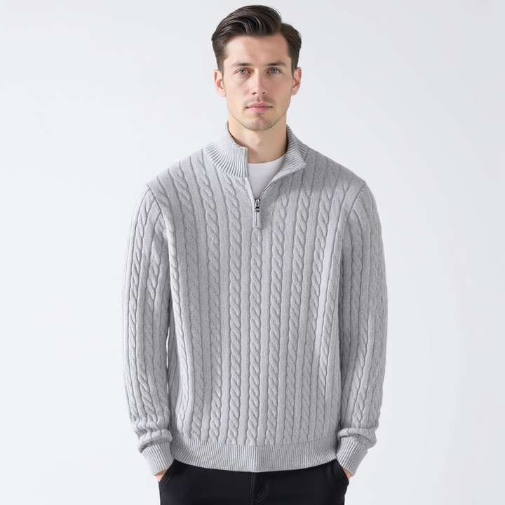The Taebaek Heritage | Zipped Cable Sweater
