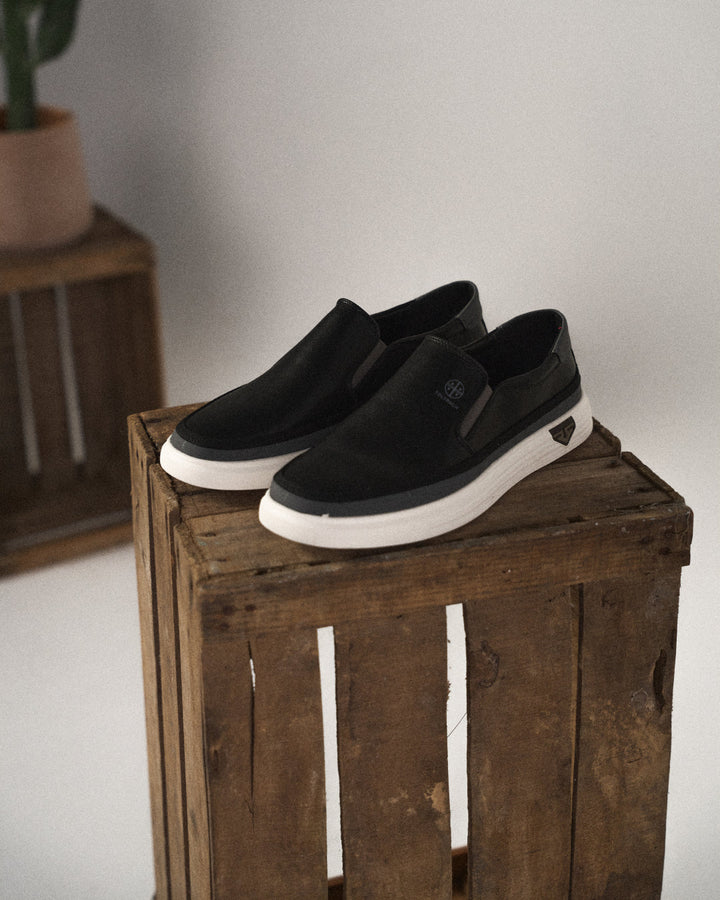 Alabaster | Minimalist Pure White Slip-On Sneaker