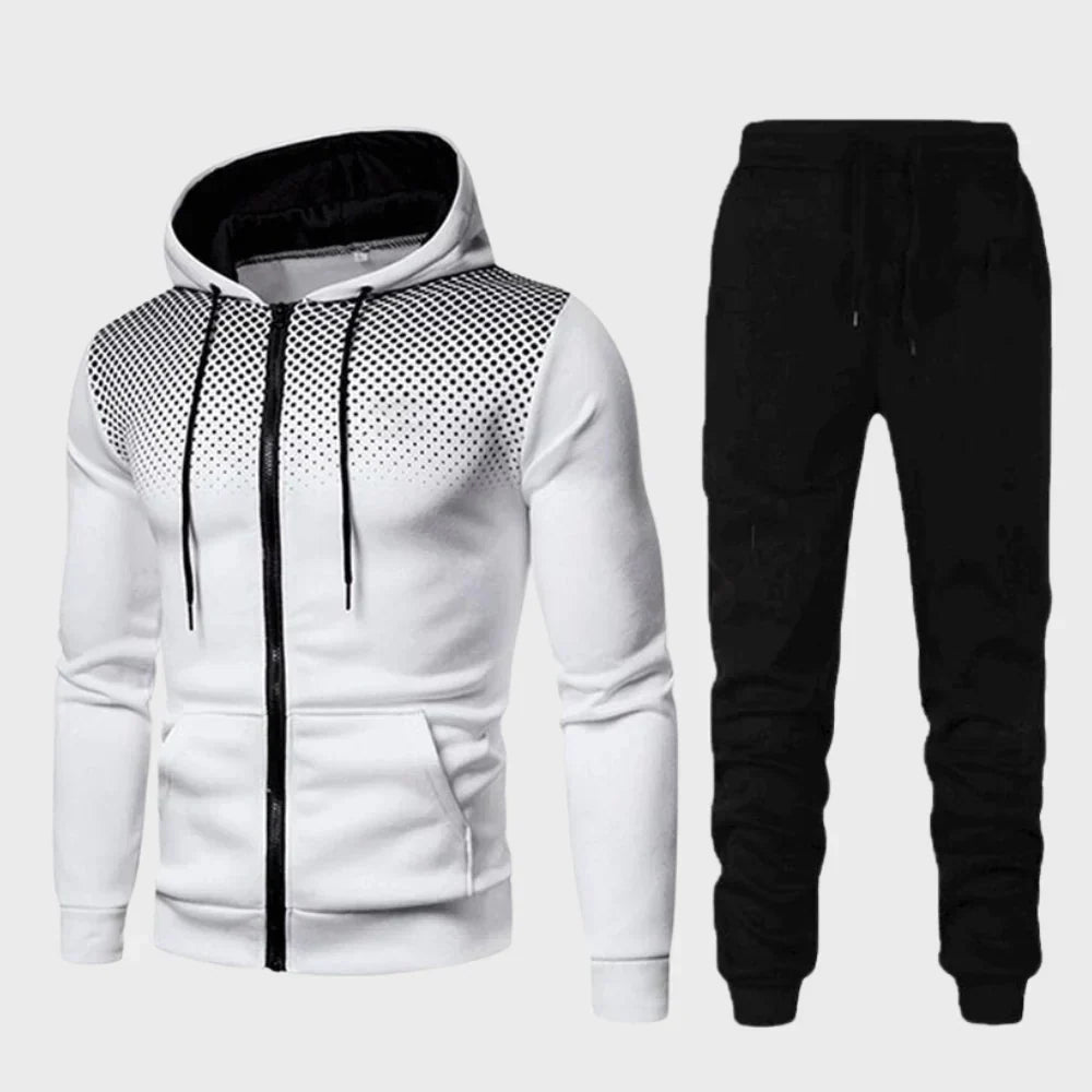 The Edward Velocity | Men’s Hoodie Tracksuit with Dotted Chest