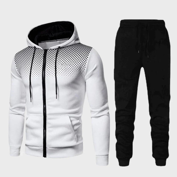The Edward Velocity | Men’s Hoodie Tracksuit with Dotted Chest