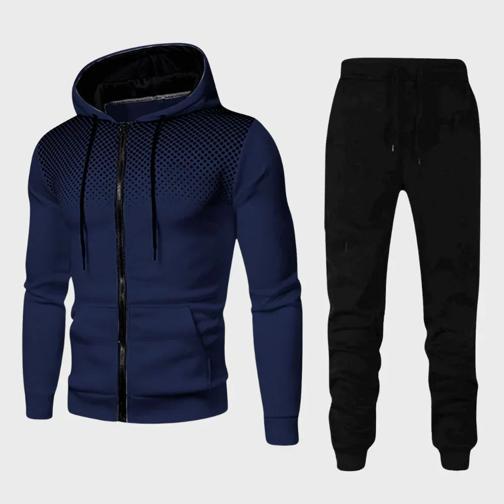 The Edward Velocity | Men’s Hoodie Tracksuit with Dotted Chest