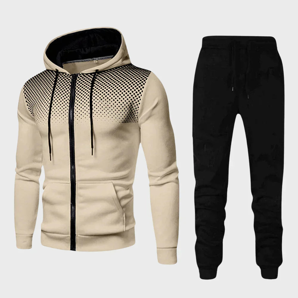 The Edward Velocity | Men’s Hoodie Tracksuit with Dotted Chest