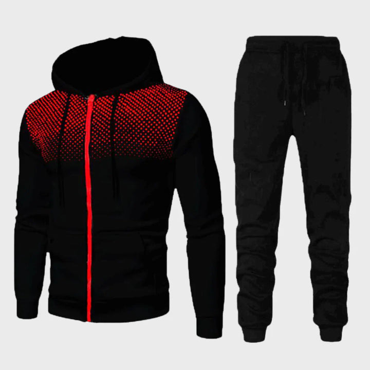 The Edward Velocity | Men’s Hoodie Tracksuit with Dotted Chest