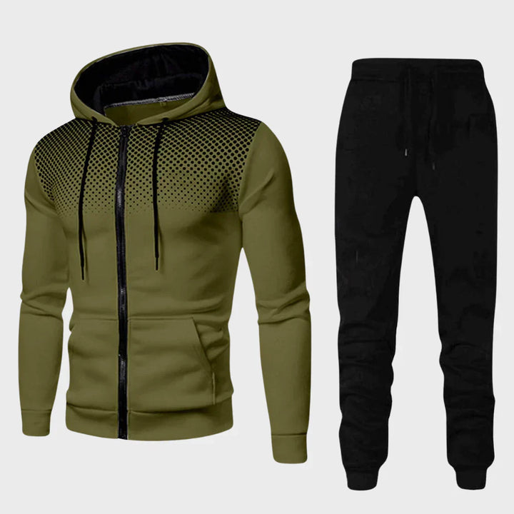 The Edward Velocity | Men’s Hoodie Tracksuit with Dotted Chest