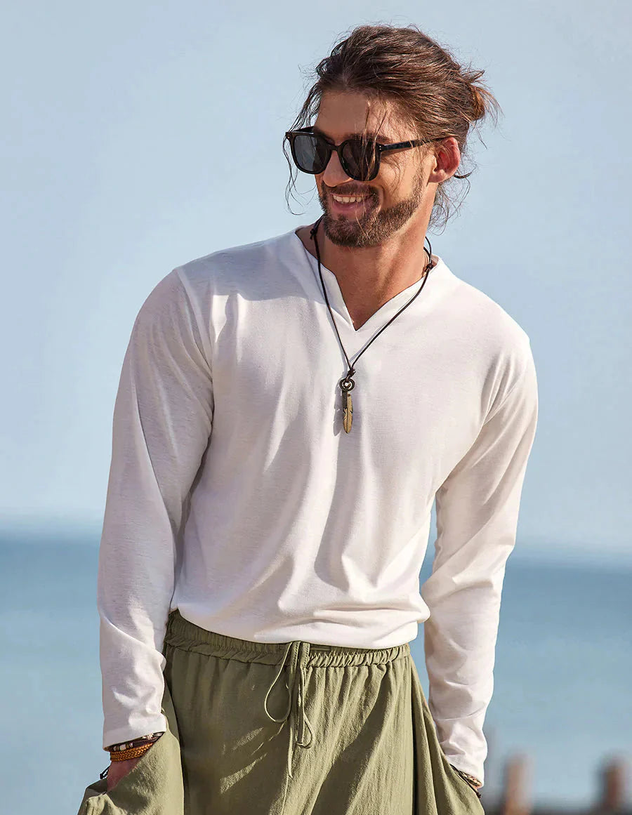 The Lennox V-Neck | Men’s Long Sleeve Essential