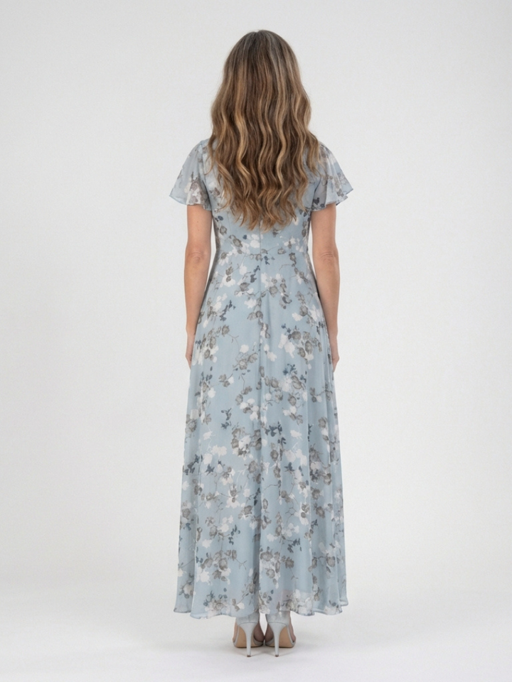 Esmeria | Floral Chiffon Maxi Dress