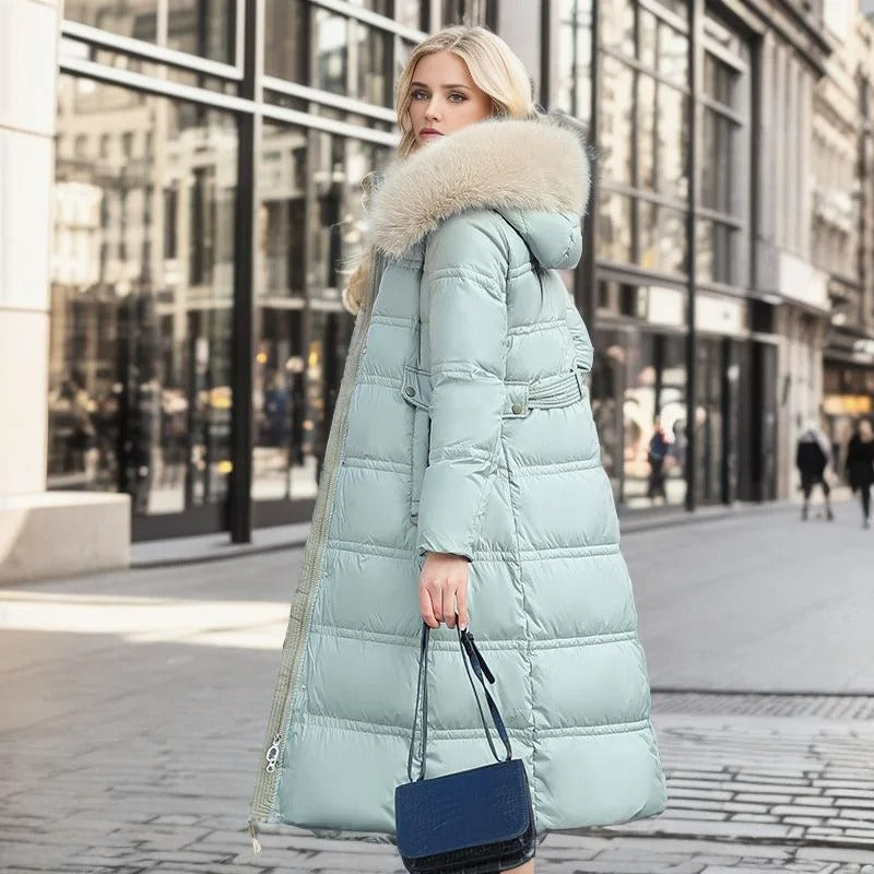The Florence Majestic | High-Collar Faux-Fur Puffer Coat