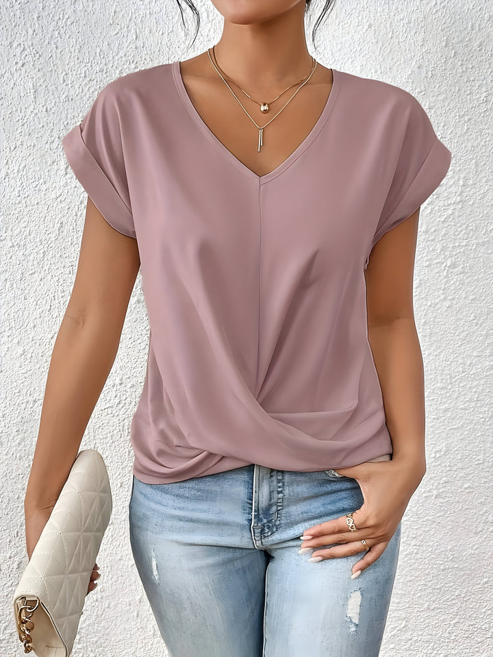The Maia Elysian | Women’s Twist Front V-Neck Top